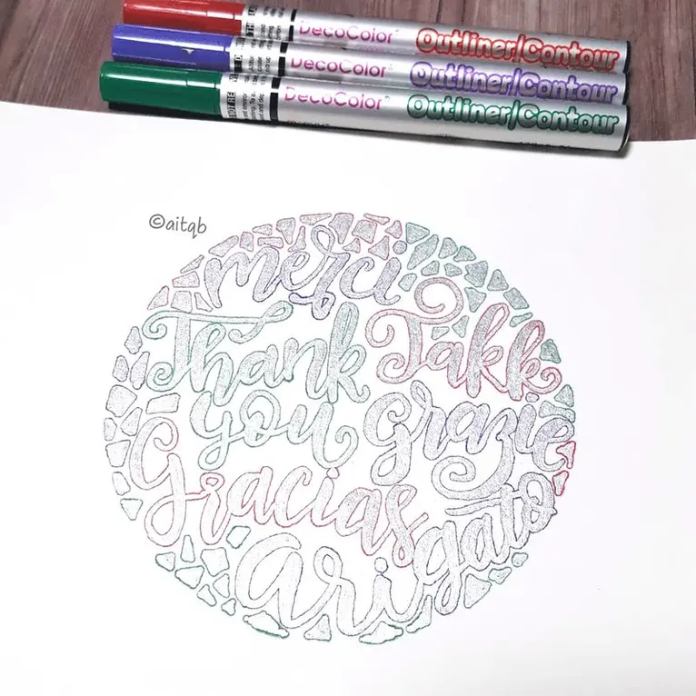 Markerpenna DecoColor Color Outliner violett/silver, Övrigt