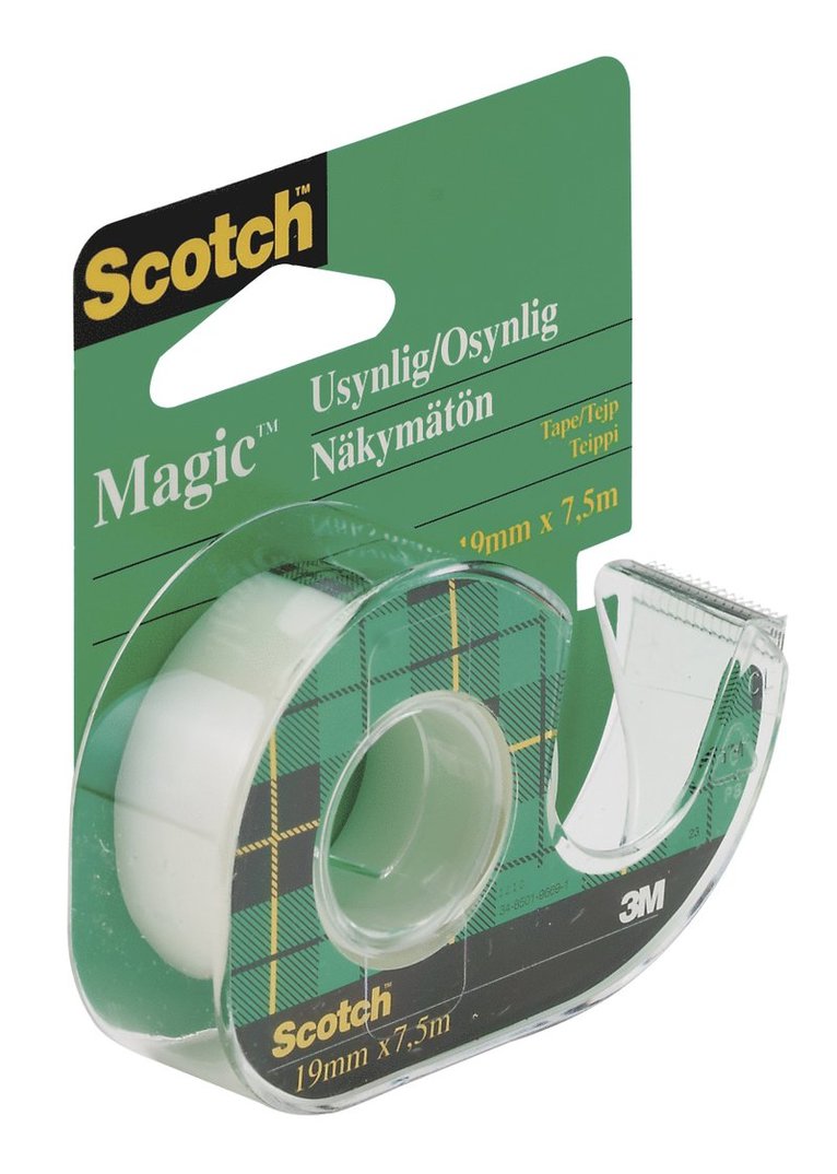 Tejp Scotch Magic med hållare 7,5m x 19mm transparent 1