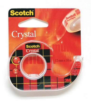 Tejp Scotch Crystal med hållare 10m x 12mm transparent