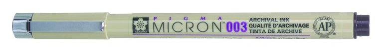Tuschpenna Pigma Micron 003 svart, Övrigt