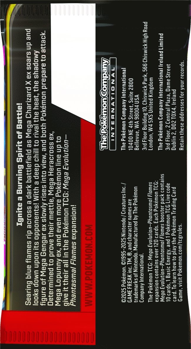 Pokémon Phantasmal Flames Booster Pack, Övrigt