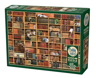 Pussel 1000 bitar - The Cat Library 1