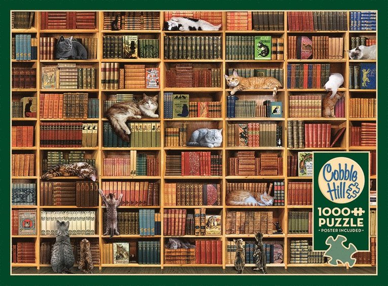 Pussel 1000 bitar - The Cat Library, Övrigt