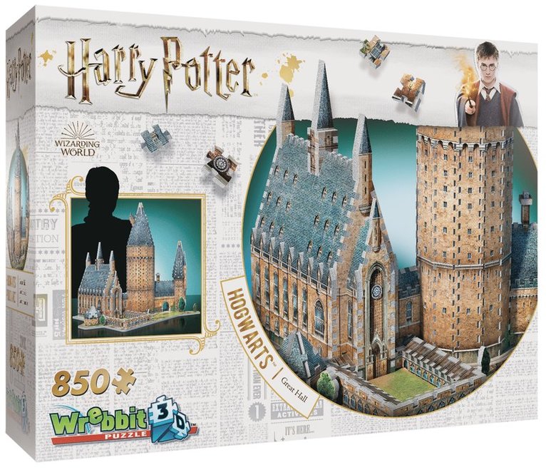 Pussel 850 bitar 3D Harry Potter Hogwarts Great Hall 1