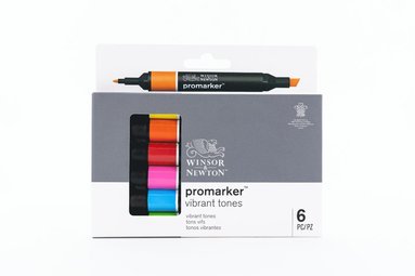 Tuschpenna Promarker 6 Vibrant tones 1