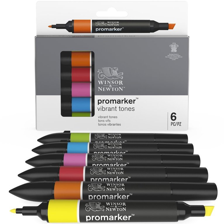 Tuschpenna Promarker 6st Vibrant tones, Övrigt