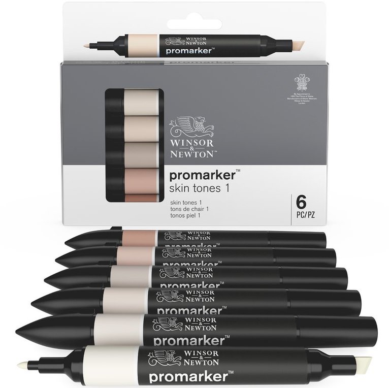 Tuschpenna Promarker 6st Skin tones set 1, Övrigt