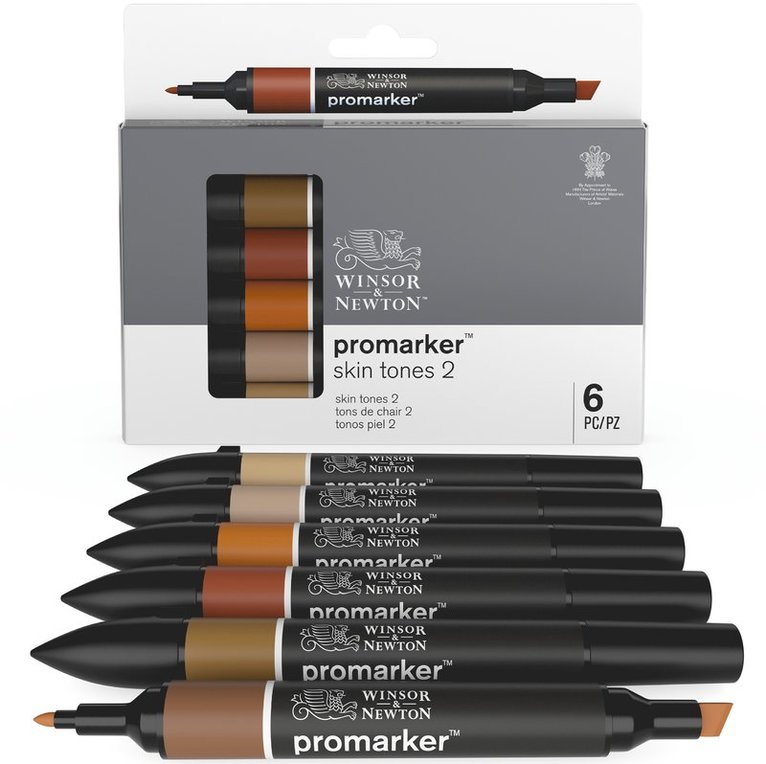 Tuschpenna Promarker 6 Skin tones set 2, Övrigt