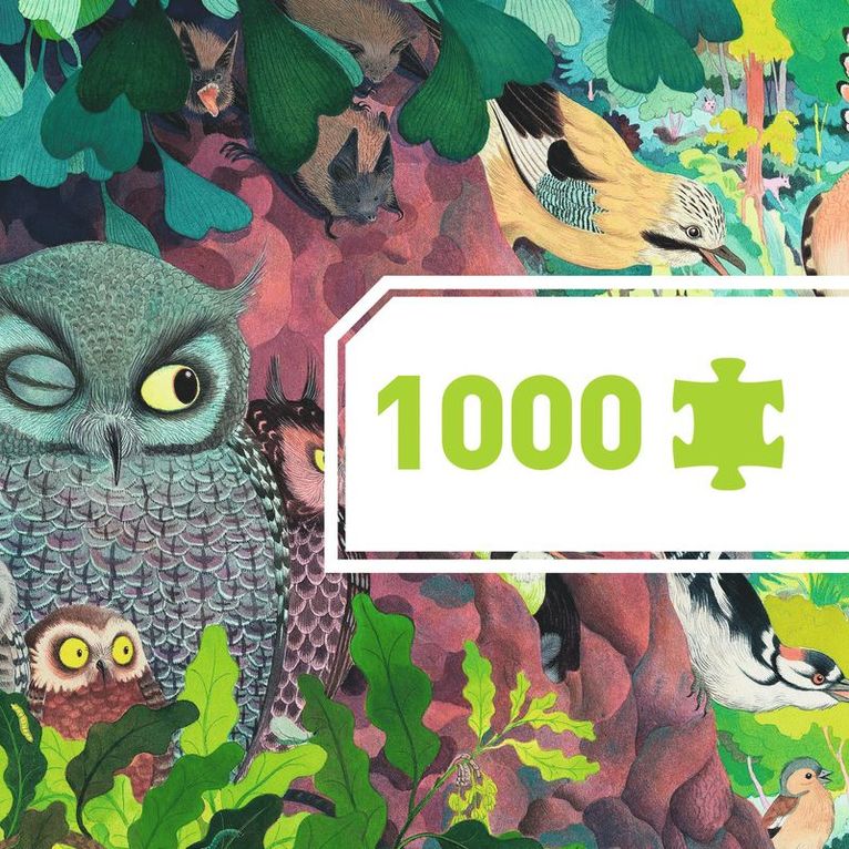 Pussel 1000 bitar - Owls and birds, Övrigt