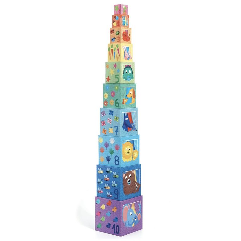 Stapelklossar Rainbow 10st 1