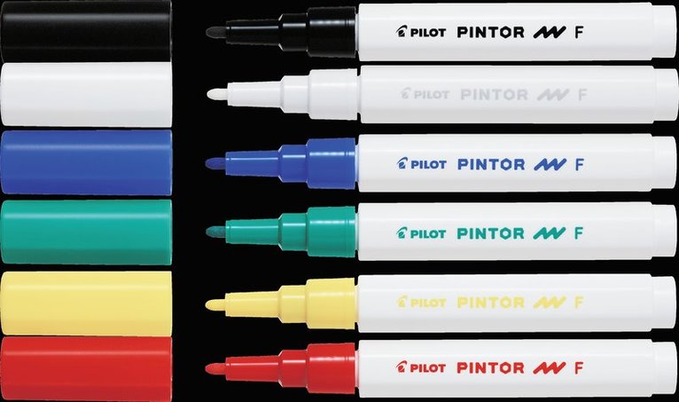 Markerpenna Pilot Pintor Classic F 6 färger, Övrigt
