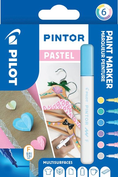 Markerpenna Pilot Pintor Pastel F 6 färger