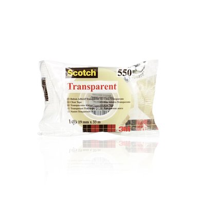 Tejp Scotch 550 33m x 19mm transparent, Övrigt