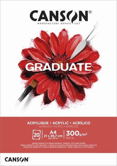 Målarblock A4 Graduate akryl 300g 20 blad, Övrigt