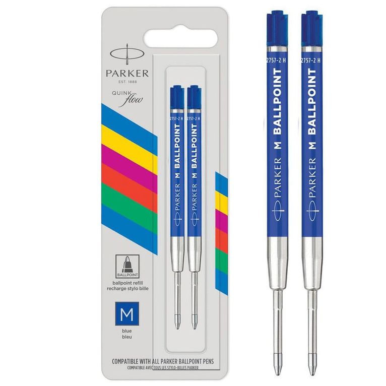 Refill Parker Quinkflow medium 2-pack blå, Övrigt