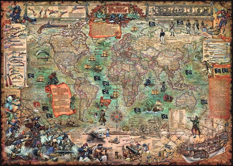 Pussel 2000 bitar Pirate World, Övrigt
