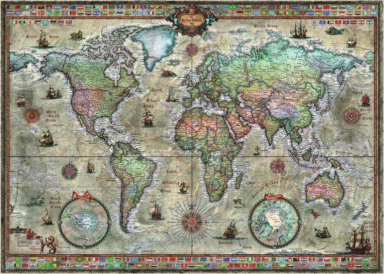 Pussel 1000 bitar Retro World, Övrigt