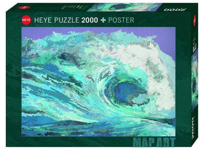 Pussel 2000 bitar Fine Art Map Wave 1