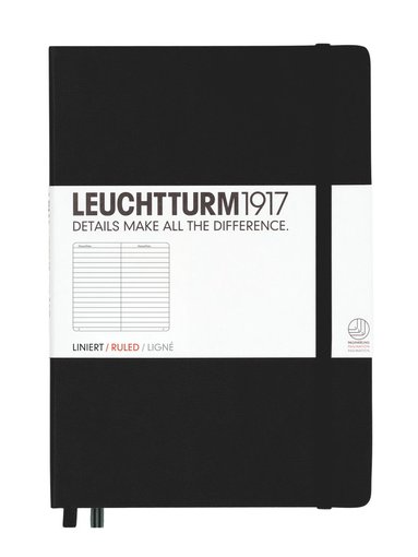 Anteckningsbok A5 Leuchtturm1917 linjerad svart 1