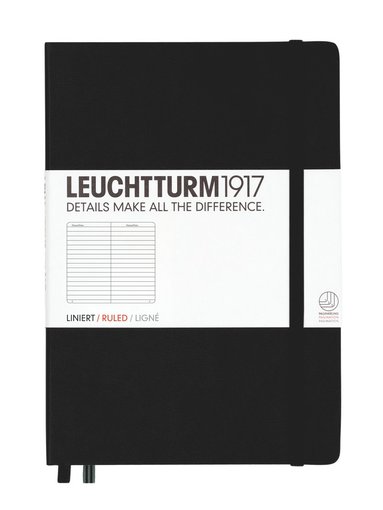 Anteckningsbok A5 Leuchtturm1917 linjerad Black 1