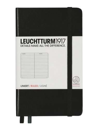 Anteckningsbok A6 Leuchtturm1917 linjerad Black 1