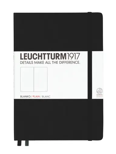 Anteckningsbok A5 Leuchtturm1917 olinjerad Black, Övrigt