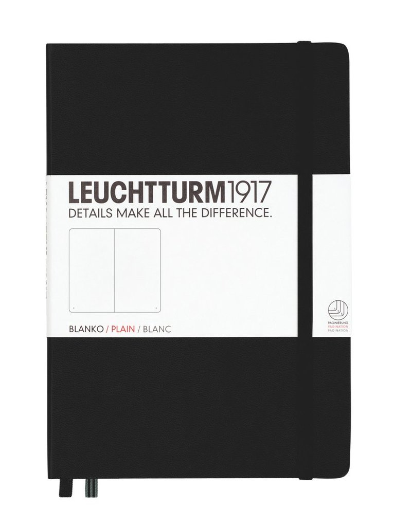 Anteckningsbok A5 Leuchtturm1917 olinjerad Black, Övrigt