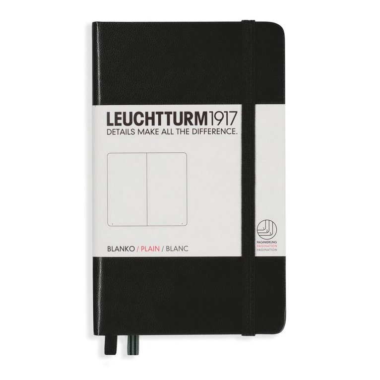 Anteckningsbok A6 Leuchtturm1917 olinjerad Black, Övrigt