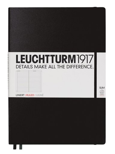 Anteckningsbok A4+ Leuchtturm1917 Slim linjeradsvart 1