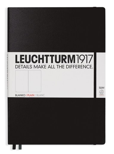 Anteckningsbok A4+ Leuchtturm1917 slim olinjerad svart 1
