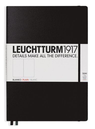 Anteckningsbok A4+ Leuchtturm1917 slim olinjerad Black 1