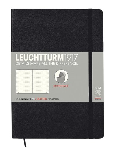 Anteckningsbok A5 Leuchtturm1917 dotted mjuk Black 1