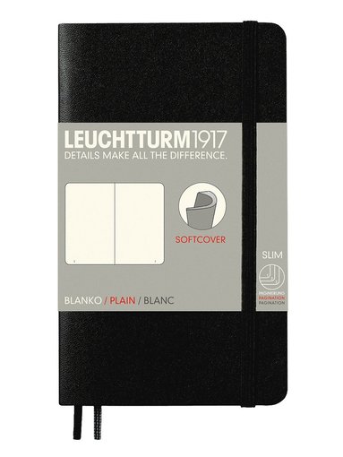 Anteckningsbok A6 Leuchtturm1917 olinjerad mjuk Black