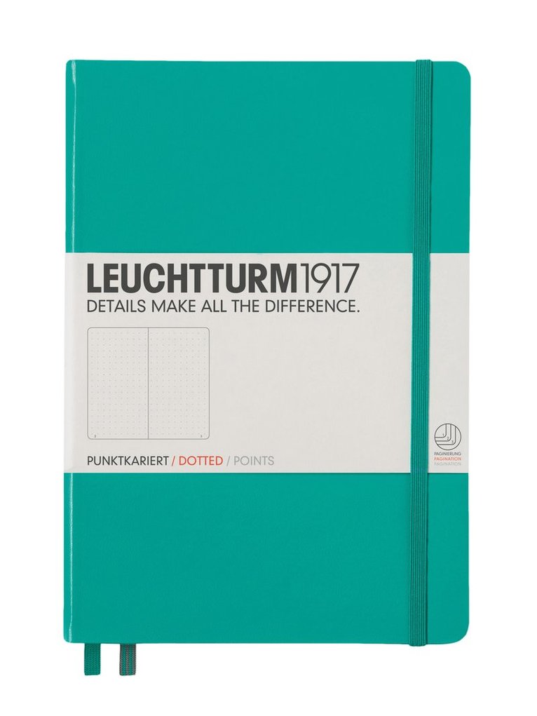 Anteckningsbok Leuchtturm1917 "Bullet Journal" A5 prickad smaragdgrön 1