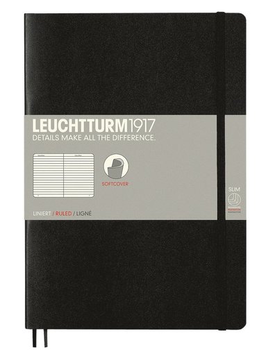 Anteckningsbok B5 Leuchtturm1917 linjerad mjuk Black 1