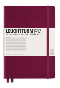 Anteckningsbok A5 Leuchtturm1917 linjerad Port Red