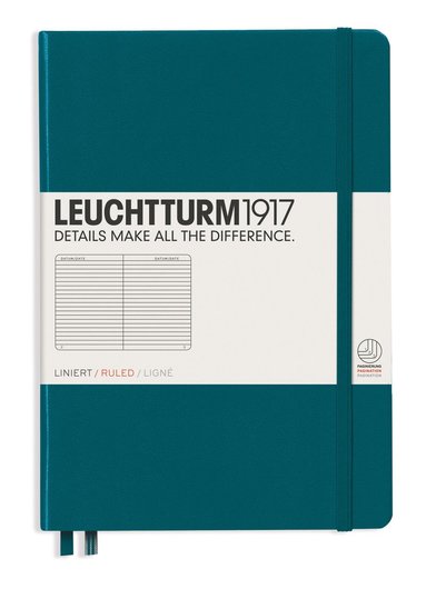 Anteckningsbok A5 Leuchtturm1917 linjerad Pacific Green 1
