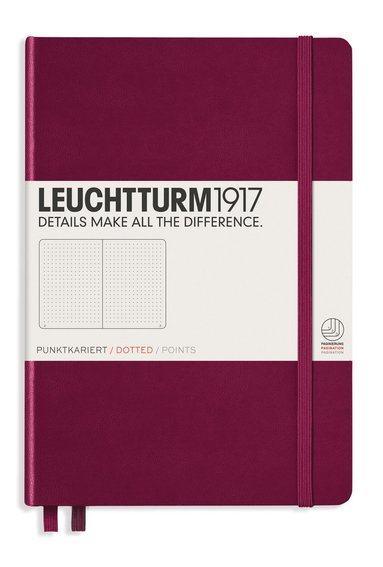 Anteckningsbok A5 Leuchtturm1917 dotted Port Red 1