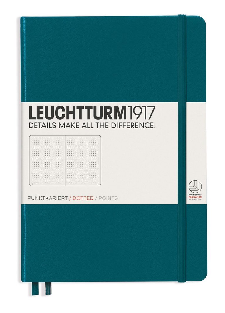 Anteckningsbok A5 Leuchtturm1917 dotted Pacific Green, Övrigt