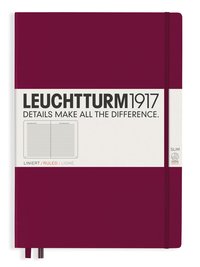 Anteckningsbok A4+ Leuchtturm1917 Slim linjerad Port Red