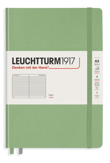 Anteckningsbok A5 Leuchtturm1917 linjerad Sage 1