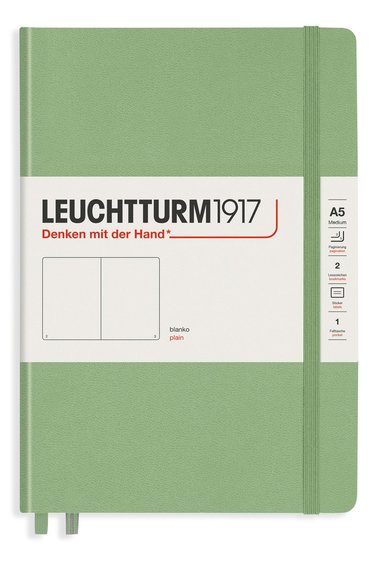 Anteckningsbok A5 Leuchtturm1917 olinjerad Sage 1
