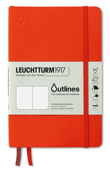 Anteckningsbok B6 Leuchtturm1917 Outlines dotted Signal Orange 1