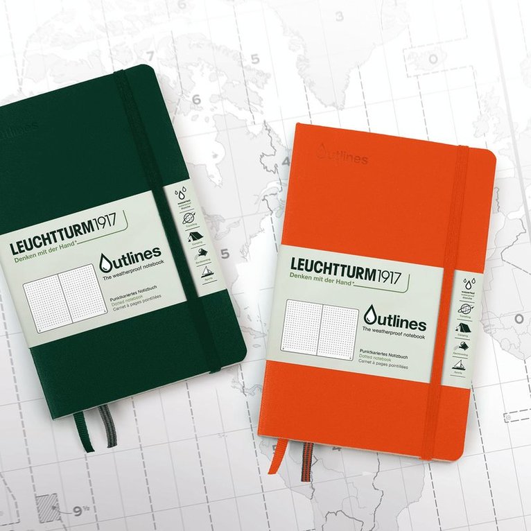 Anteckningsbok B6 Leuchtturm1917 Outlines dotted Signal Orange, Övrigt