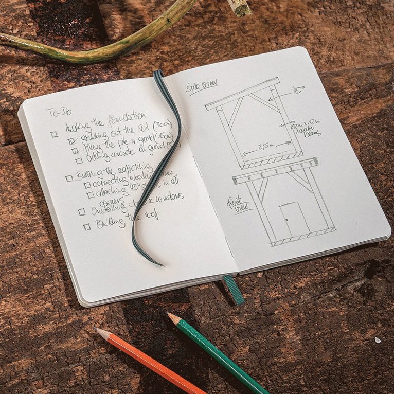 Anteckningsbok B6 Leuchtturm1917 Outlines dotted Walden Green, Övrigt