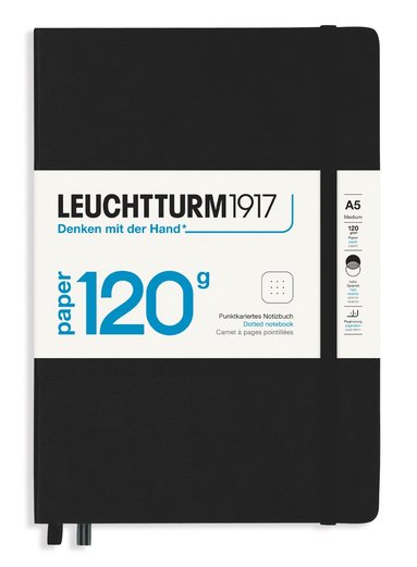 Anteckningsbok A5 Leuchtturm1917 120g dotted Black 1