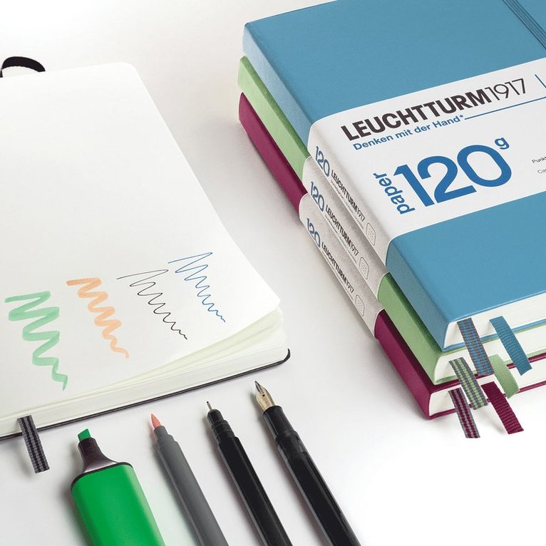 Anteckningsbok A5 Leuchtturm1917 120g dotted Black, Övrigt