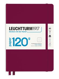 Anteckningsbok A5 Leuchtturm1917 120g dotted Port Red