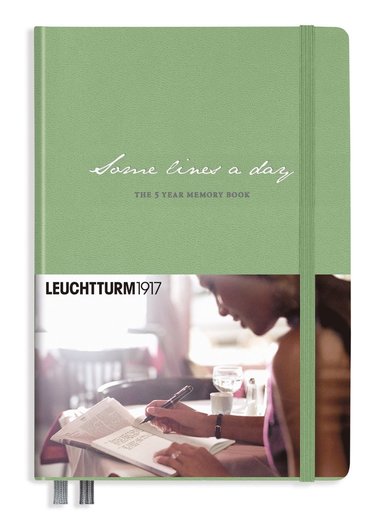 5-årsdagbok Leuchtturm1917 A5 "Some lines a day" salvia