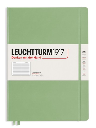 Anteckningsbok Leuchtturm1917 A4+ slim linj salviagrön 1